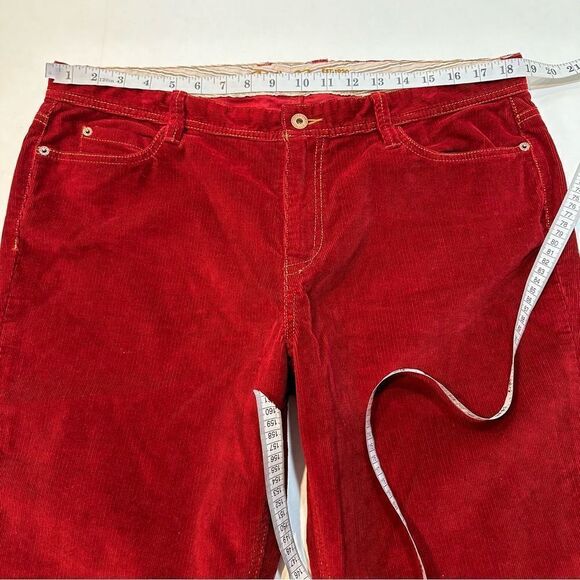 Eddie Bauer Classic Red Corduroy Pants Bootcut Leg, Size 16 - Picture 9 of 11